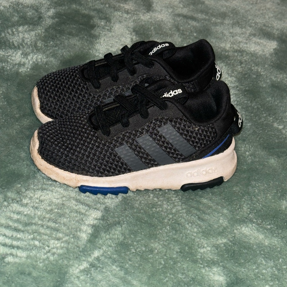 Adidas Kids Black and Gray Sneakers